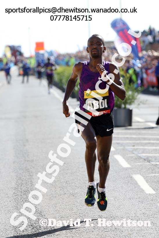 Bashir Abdi 6th in the mens Morrisons Great North Run. Photo: David T. Hewitson/Sports for All Pics
